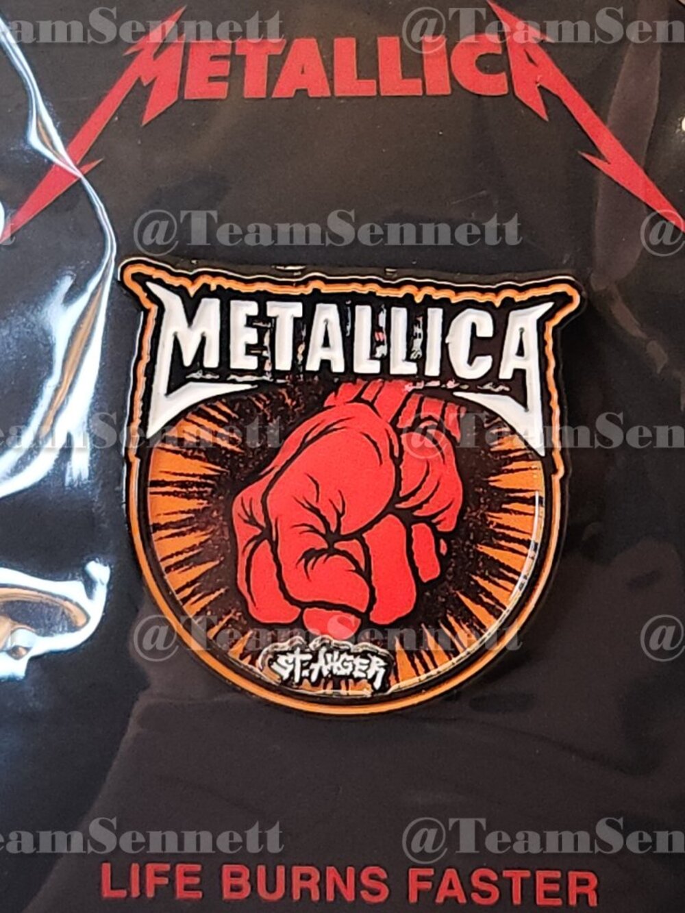 Metallica St. Anger Enamel Pin / Life Burns Faster / Sphere Las Vegas 2026 / 27